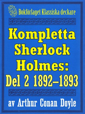 cover image of Kompletta Sherlock Holmes. Del 2 - åren 1892-1893